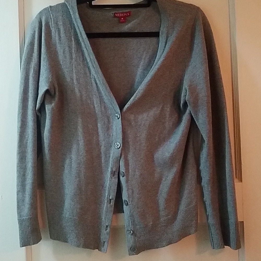 🍃Gray 3/4 sleeve cardigan